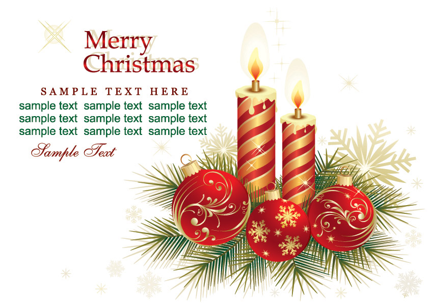 free vector Beautiful christmas greeting card background vector